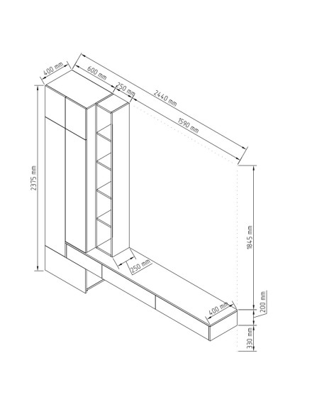 Вітальня Дакота Горіх Ніцца